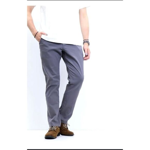 Edwin Mens Gray Causal Otis Chino Khakis Size 30 New - Picture 1 of 7